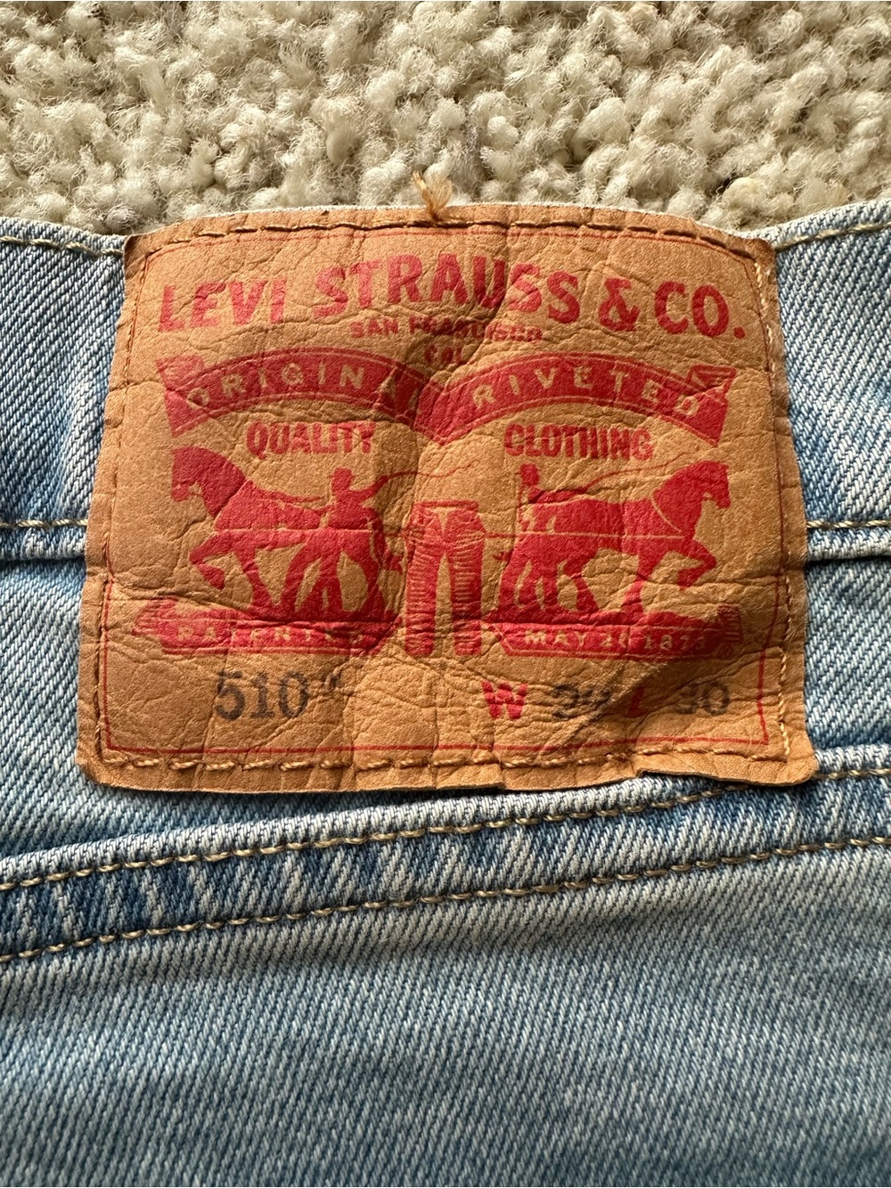 Levi’s Men's Light Blue 510 skinny Jeans - Picture 4 of 4